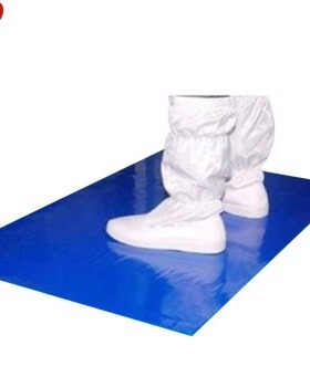 谋福防静电胶粘尘垫 无尘室专用 蓝色 PE  除尘地垫65*115cm