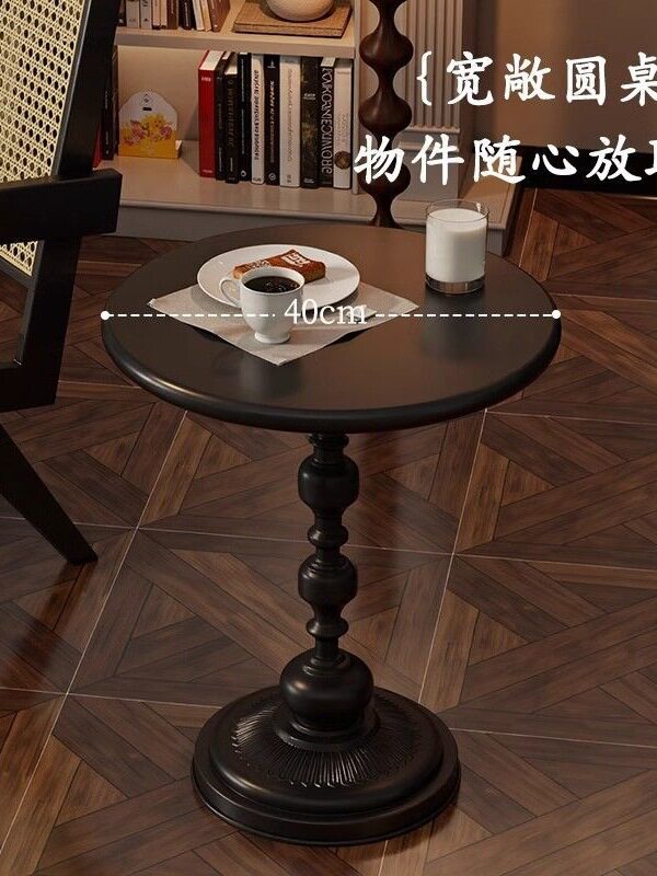 边几北欧风家用角几铁艺床头阳台圆桌复古沙发边柜客厅卧室茶几