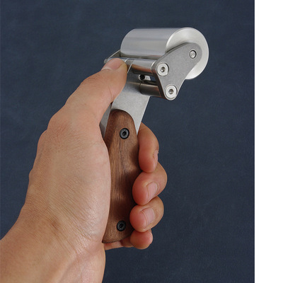 Nattools重型不锈钢滚轮滚胶轮 DIY皮革手作皮具滚筒630g/60mm