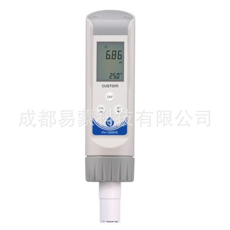 日本东洋CUSTOM 防水pH计 PH-1000PE 大液晶同时显示pH值和温度