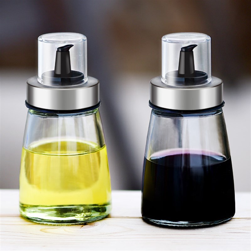 西碧秘圆锥形小醋瓶酱油瓶香油瓶油D瓶玻璃防漏控油壶醋壶调味瓶