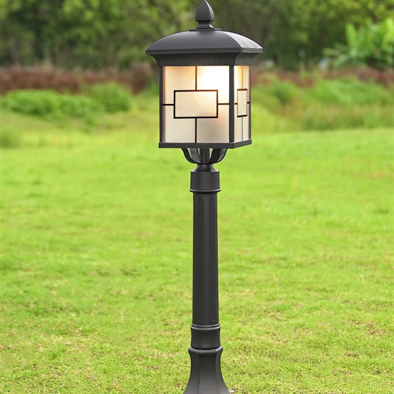 林爵太阳能草坪灯户外q庭院防水新中式草地地插式园林花园接电地