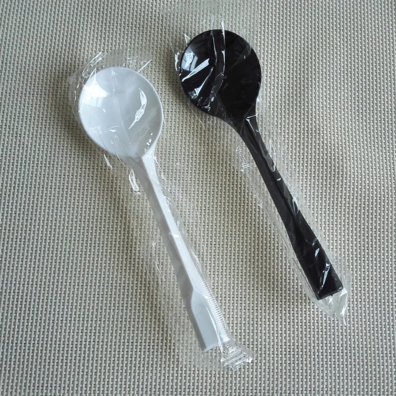 大头勺子一次性汤勺饭勺s独立装芋圆甜品勺烧仙草勺长柄塑料西瓜