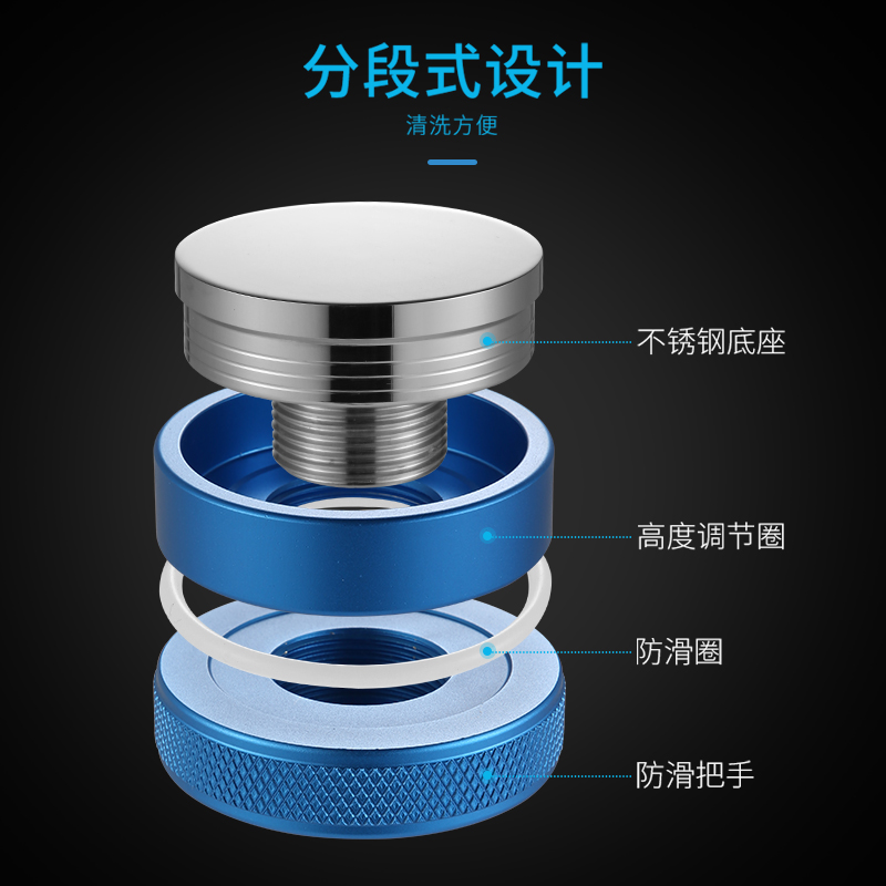 咖啡压粉器粉锤51mmo58mm压粉锤意式咖啡机器具不锈钢填压器布粉