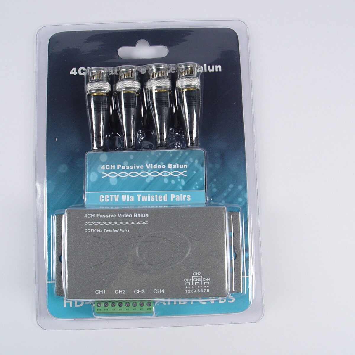 四路高清 4CH UTP BALUN AHD/TVI/CVI/CVBS 双绞线传输器可选防雷