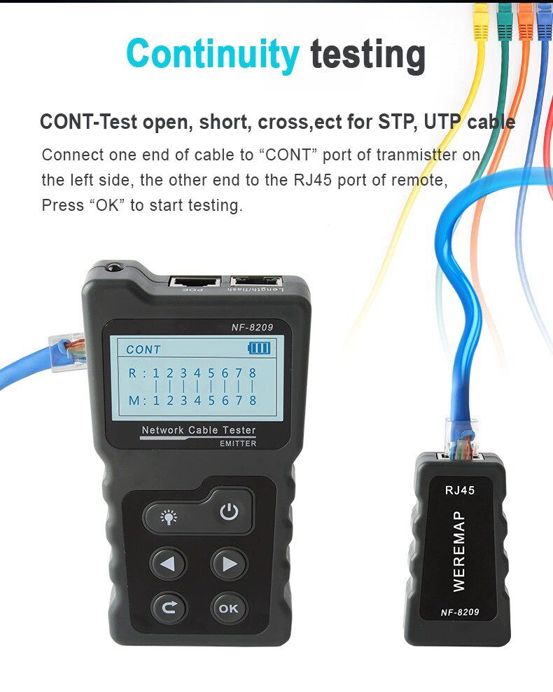 NOYAFA俄文版NF-8209网络寻线仪查线器测线仪POE抗干扰寻线仪