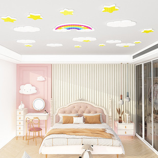 云朵立体小阳台布置装饰墙面壁贴纸改造房吊顶天花板遮丑挂件