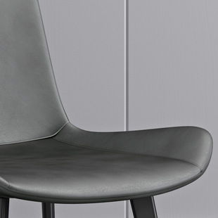 北欧餐桌椅组合软椅家用餐厅皮椅铁艺靠背椅北欧风轻奢科技皮