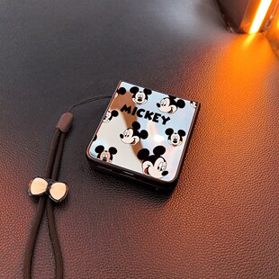 满屏米奇适用华为purax手机壳pocket2镜子nova三星zflip7 4w小米mixflip卡通p50oppofindn3n2女vivox