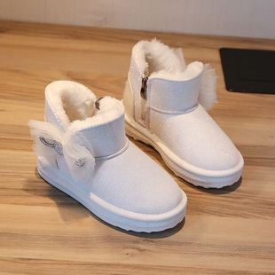 新款 儿童大棉鞋 雪地靴2023冬季 女童鞋 加绒加厚宝宝靴子防水防滑冬