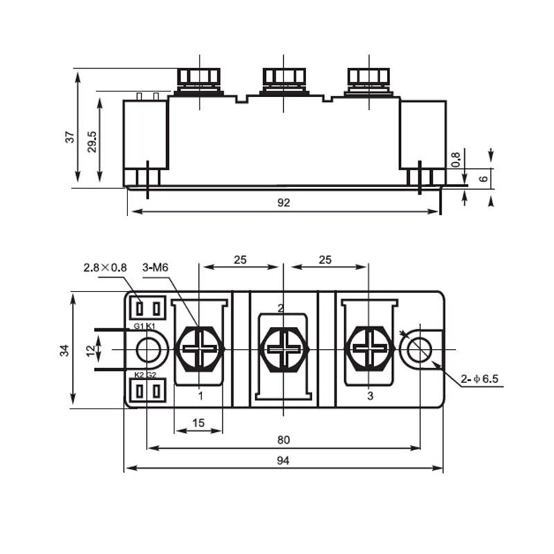 速发MFC200A1晶00V MFC(TD)002-12/14 6闸管 可控硅半控混合模块