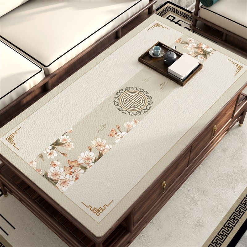 速发LP桌垫新几式防油防方茶中餐桌轻奢高级免洗家用长水形桌布