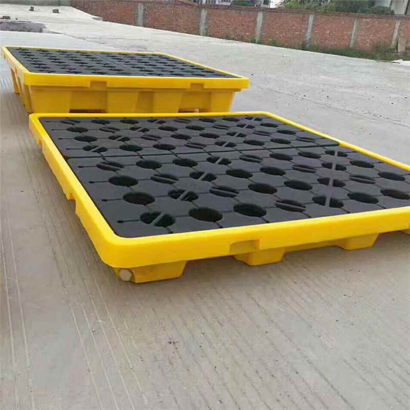 速发防漏塑胶托盘防泄漏卡板 防渗面托叉四漏进盘4桶装石油用桶