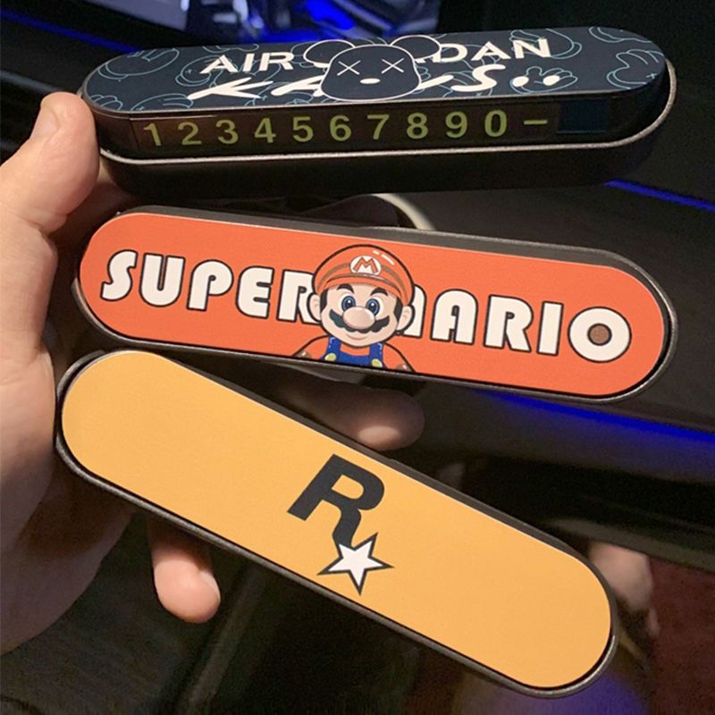 速发车载临时停挪牌号码饰车载夜光牌车内车用品摆件