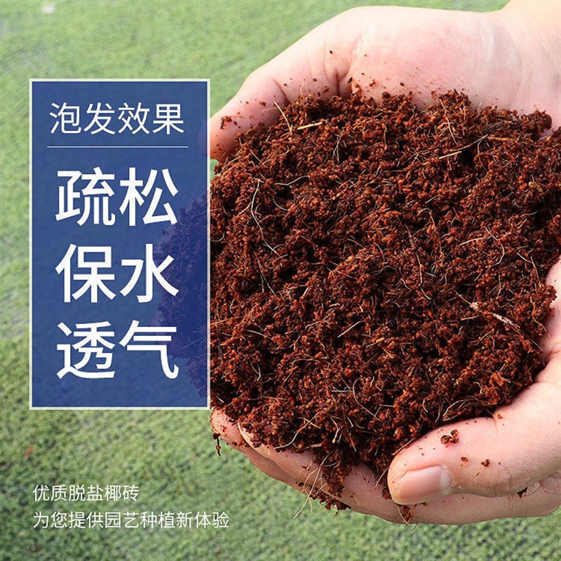 速发椰砖椰土椰糠砖椰砖大种土营养土耶砖乌龟冬眠多肉菜土块罗加