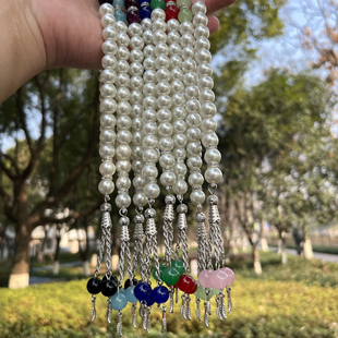 回族礼拜泰斯比哈念词少数民族风特色手链33颗做礼拜手串念珠