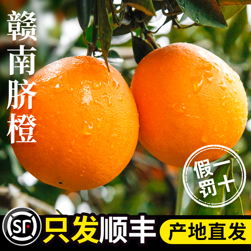 顺丰正宗江西赣南脐橙新鲜水果10斤橙子当季整箱包邮手剥果冻橙子