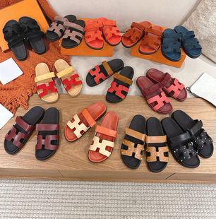 颜值!夏季外穿魔术贴软底情侣款老舅鞋男士二舅拖鞋男女沙滩凉拖