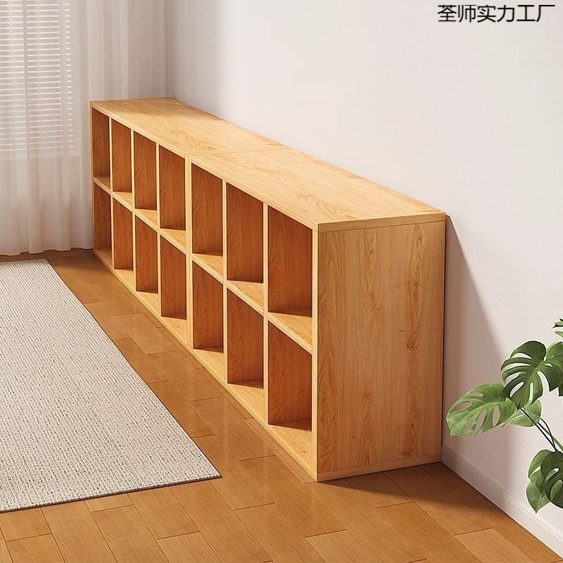 书柜落地置物架卧室半包围床边隔断书架收纳储物柜格子柜八格柜子