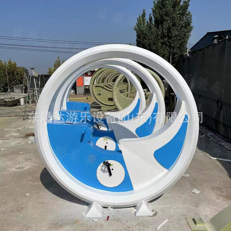 无动力脚踏发光喷泉单车 游乐场景区亲子互动手摇脚踏喷泉设备