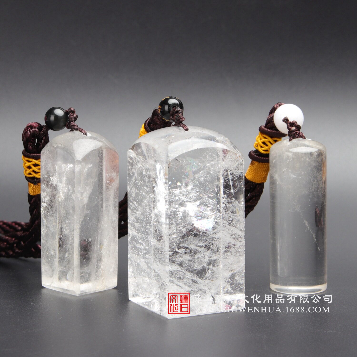 天然白水晶个人休闲印章 私人印鉴 手工个人休闲图章