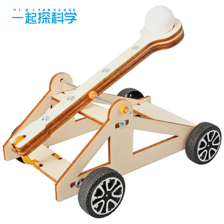 科技小制作DIY投石车幼儿园手工拼装科学实验教学模型玩具益智