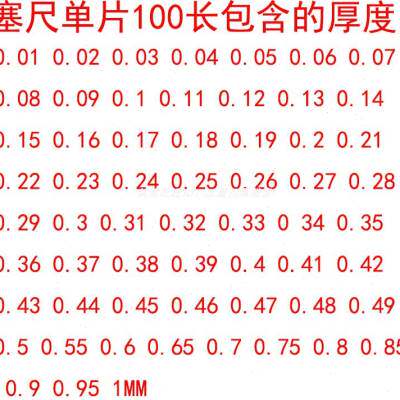 现货速发塞尺高精度塞尺单片塞尺片间隙片塞规片塞规塞尺厚薄规塞