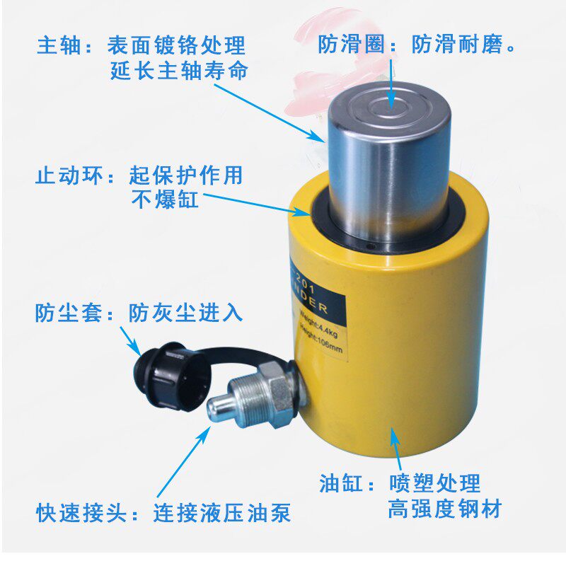 速发手动分离式液压千斤顶电动立起油缸超薄型分体千加顶金长式重