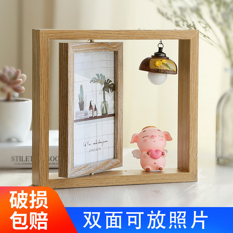 现货速发创意相框摆台双面相簿框架洗照片摆件6寸六礼物情侣相片