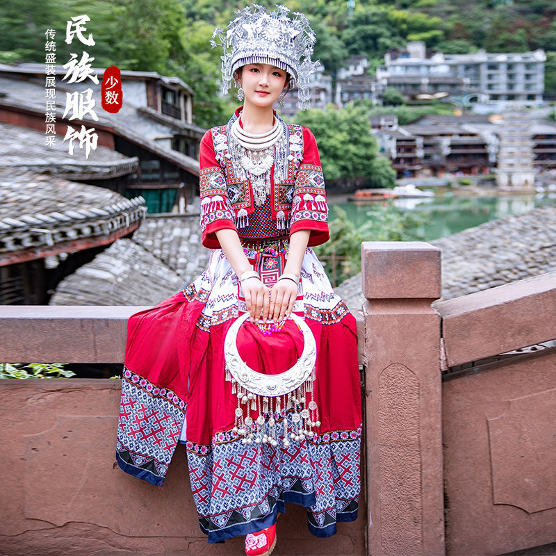 速发少数民族服服苗族装饰成家衣服苗人瑶族彝族苗寨苗疆舞蹈演出
