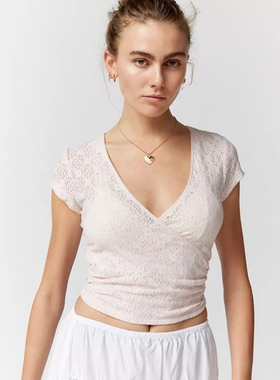 X22TP703 欧美女装ins秋季新款时尚U领长袖性感露背休闲修身T恤女