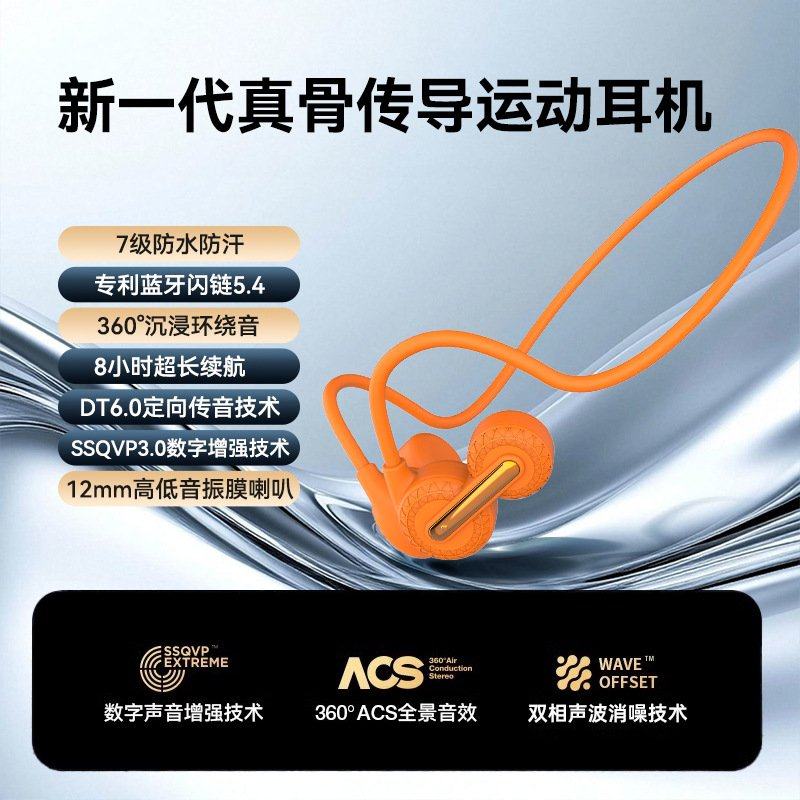 新品新品真骨传导蓝牙耳机不入耳防水无线挂耳式运动跑步超长续航,影音电器,骨传导耳机,淘宝优惠券,粉丝福利购,淘宝优惠卷