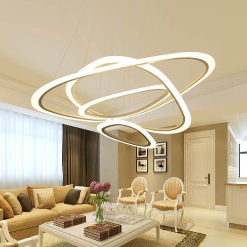 热销客厅现代简约环形led个性大气复式楼卧室灯创意餐厅灯餐吊灯