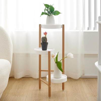 多层室内铁艺绿萝花架子落地置物架仿实木阳台吊兰多肉花架大