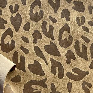 0.7mm复古豹纹PU人造革皮革箱包手袋沙发餐桌垫鞋材家具装饰