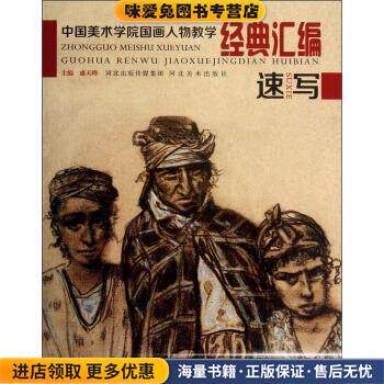 中国美术学院国画人物教学经典汇编(正版收藏品)盛天晔 编河北美术出版社9787531048336