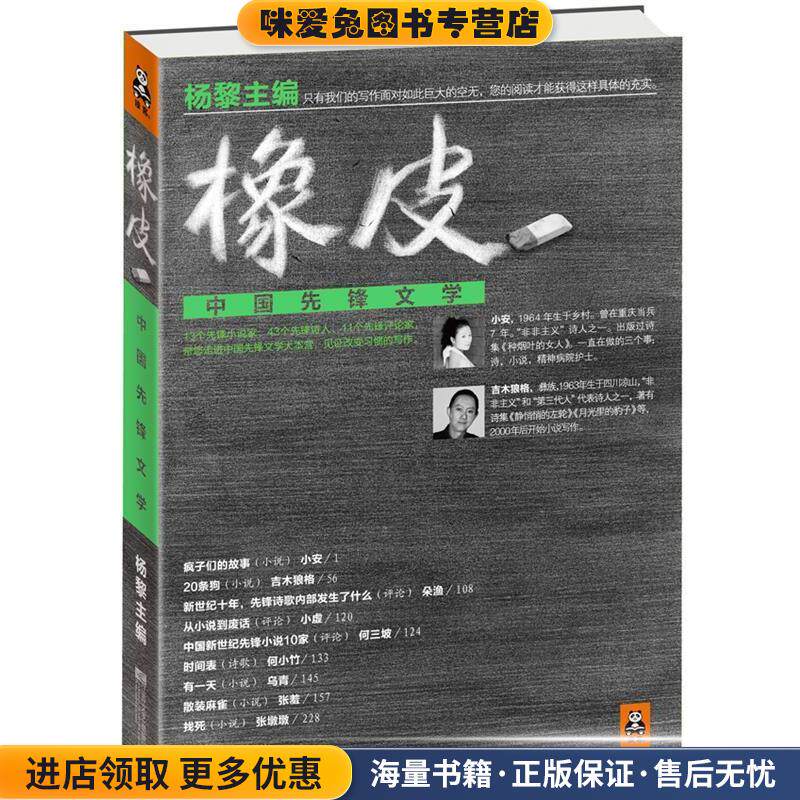 橡皮:中国先锋文学(正版收藏品)杨黎江苏文艺出版社9787539952796