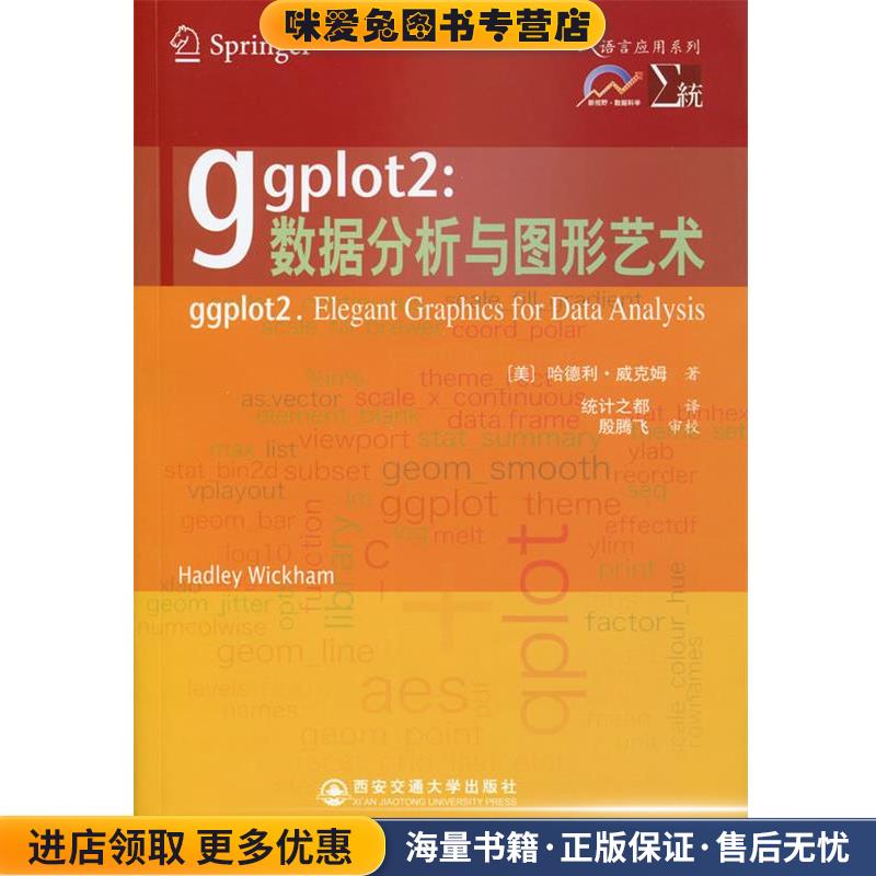 ggplot2:数据分析与图形艺术(正版收藏品)(美)威克姆　著,统计之都　译西安交通大学出版社9787560549699图片