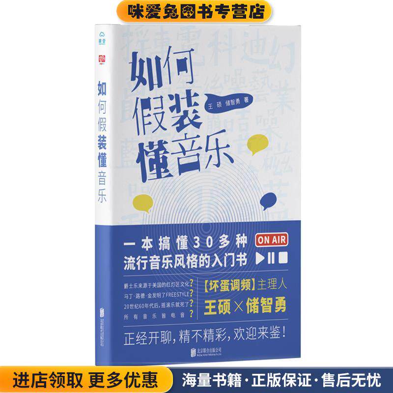 如何假装懂音乐(正版收藏品)王硕,储智勇（伍叁伍伍）北京联合出版公司出版社9787559632319