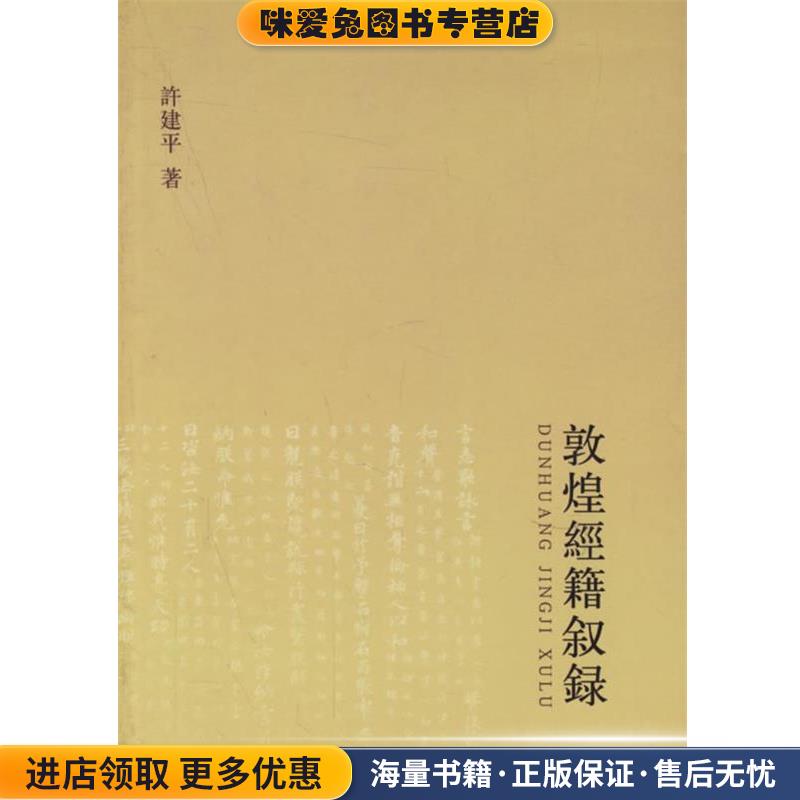 敦煌经籍叙录(正版收藏品)许建平 著中华书局9787101053340