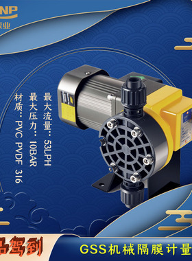 慧昇泵业 GSS系列机械隔膜 计量泵 精准投加 PVDF 25W PAC/PAM