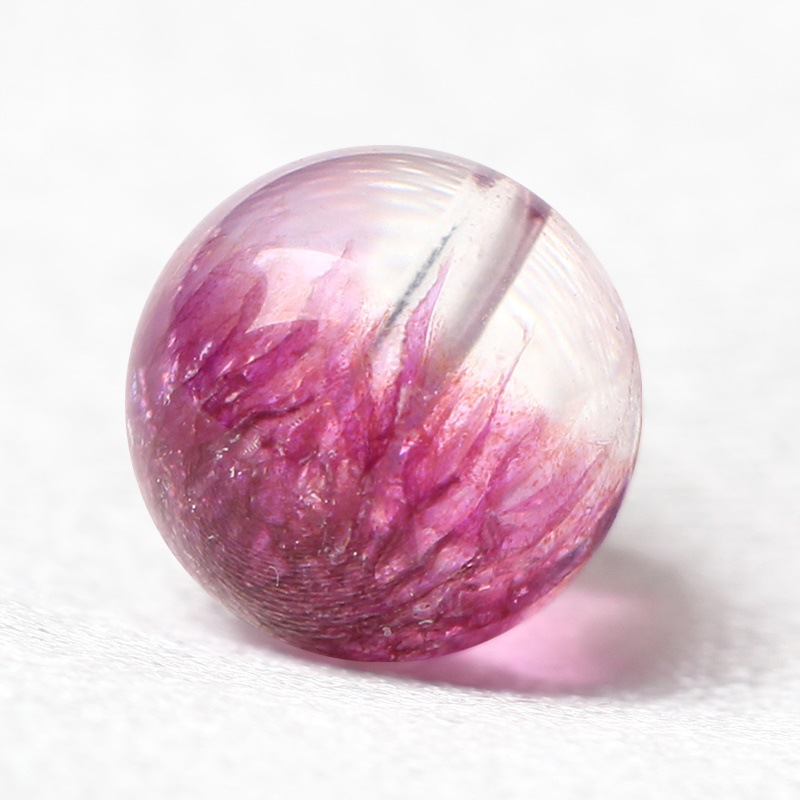 浅紫烟花超七水晶散珠diy手工串珠多宝手链项链水晶圆珠单珠