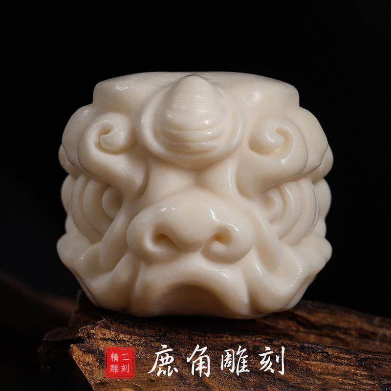 鹿角雕刻配饰醒狮Z兽珠散