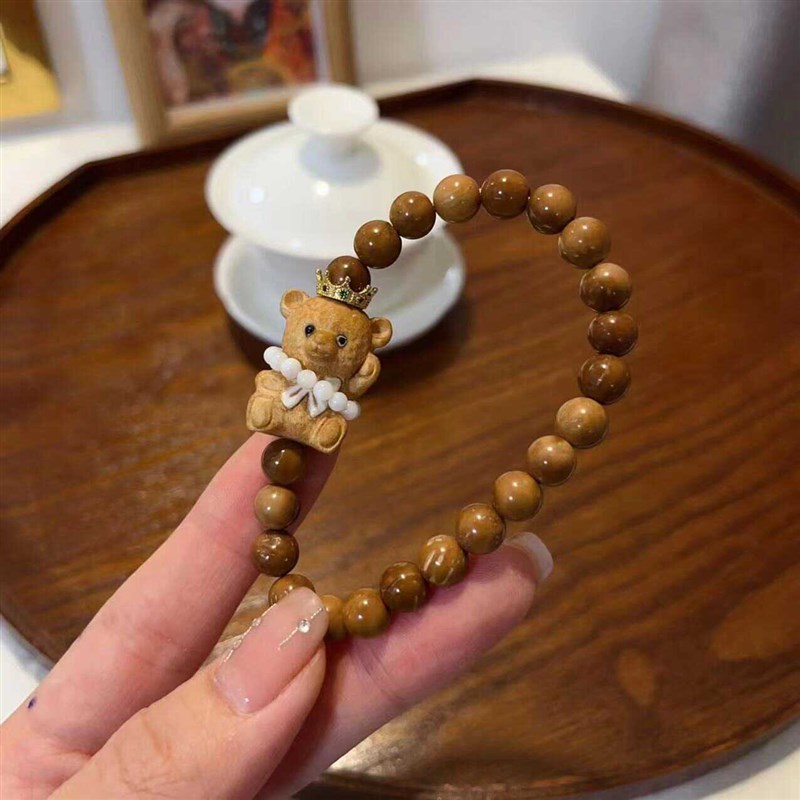 现货速发库克单圈手链搭配鹿角heo熊文玩时尚饰品佛珠手串T2125