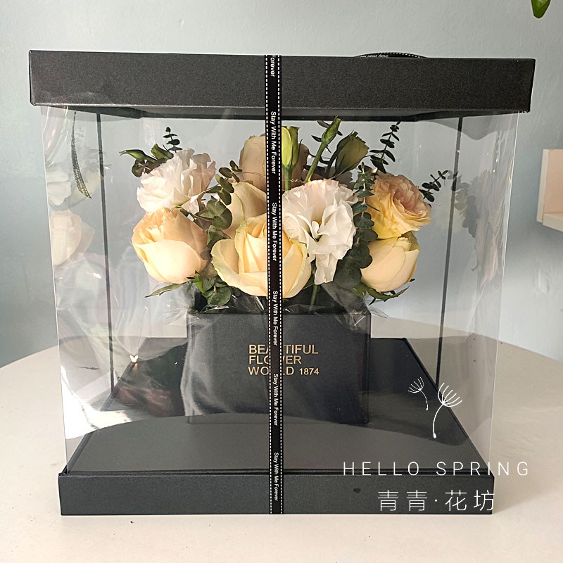 现货速发青岛店同城速递韩式手捧花礼盒玫瑰神节开学季送花上门