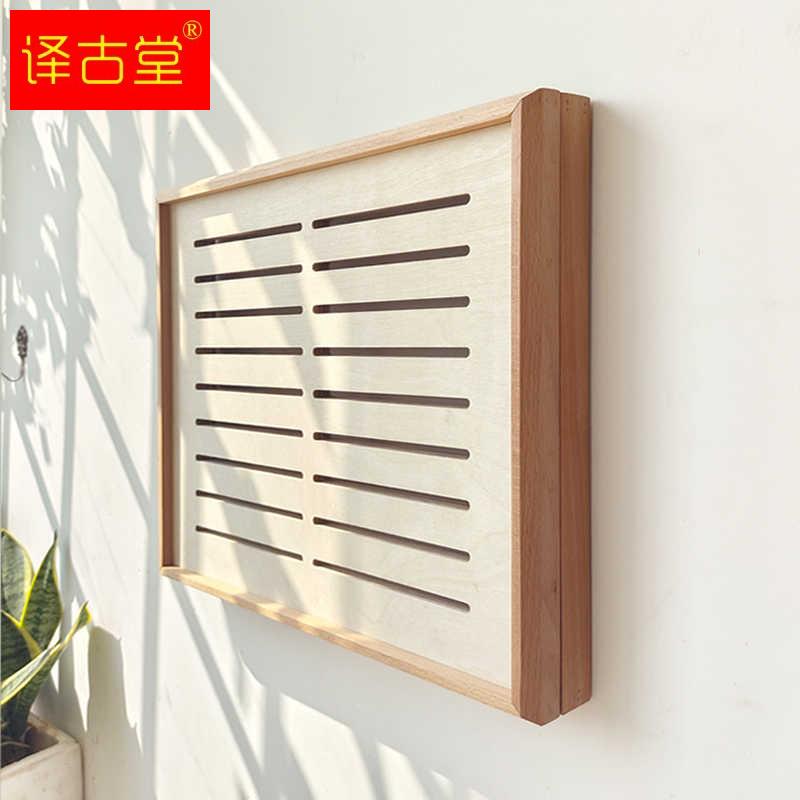 速发榉木全实木百叶装饰遮盖箱多媒体集线箱弱电箱配电箱光纤网路
