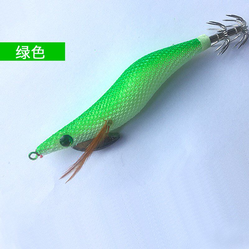 现货速发夜光响珠木虾夜钓吹筒鱿火箭鱿小管软丝花枝饵木1.5--.5