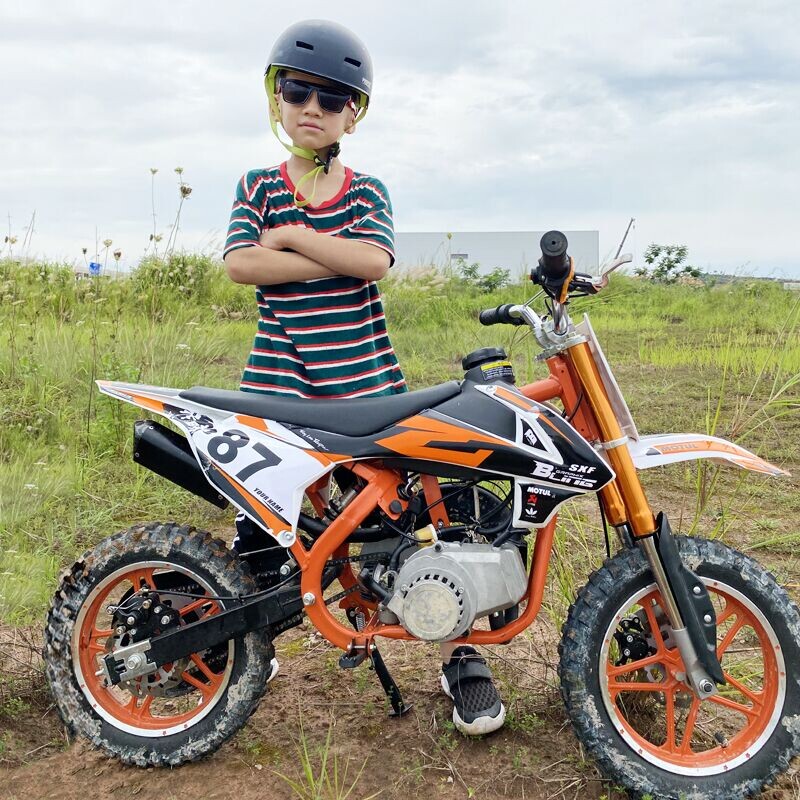 现货速发4cc迷你越野摩托车儿童机车汽油小越野山地摩托车小型
