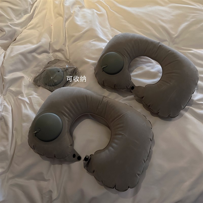 速发杂货铺 午睡旅头护颈枕脖子靠枕户携便外枕行睡觉充气U型枕