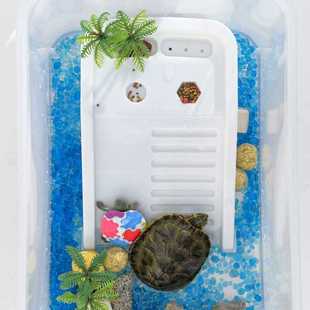 ?乌龟缸爬台家用带晒台造景生态饲养缸养乌龟箱办公室懒人养